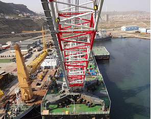  mobile harbour, offshore crane,construction, crane