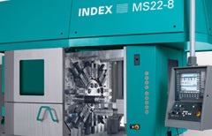 INDEX Corporation, 8-Spindle, Automatic Lathe, Two 4-Spindle Machines